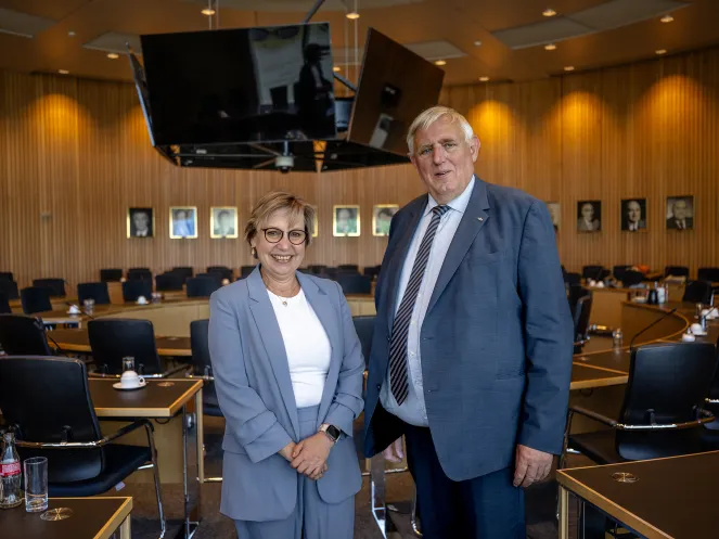 Kirsten Schwenke, Vorsitz Freie Wohlfahrtspflege NRW und Vorstand Diakonisches Werk Rheinland-Westfalen-Lippe e.V. – Diakonie RWL Karl Josef Laumann Minister für Arbeit Soziales und Gesundheit des Landes NRW