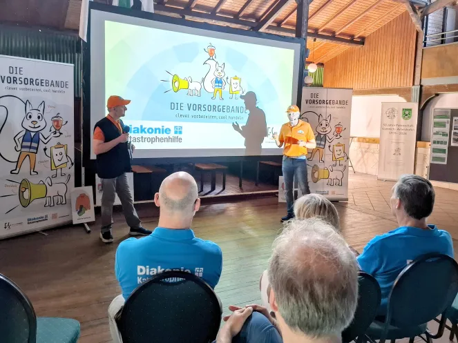Schützenfesthalle Katastrophenschutzanlaufstelle Erftstadt Gymnich Theaterstück die Vorsorgebande