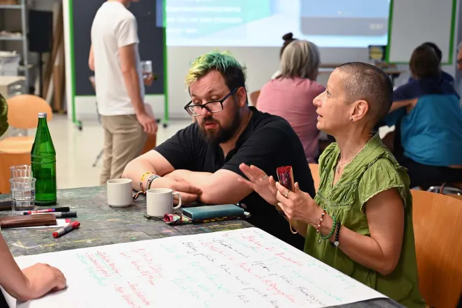 Arbeitsgruppe beim Aktion beim Treffen der Menschen mit Armutserfahrung 2026