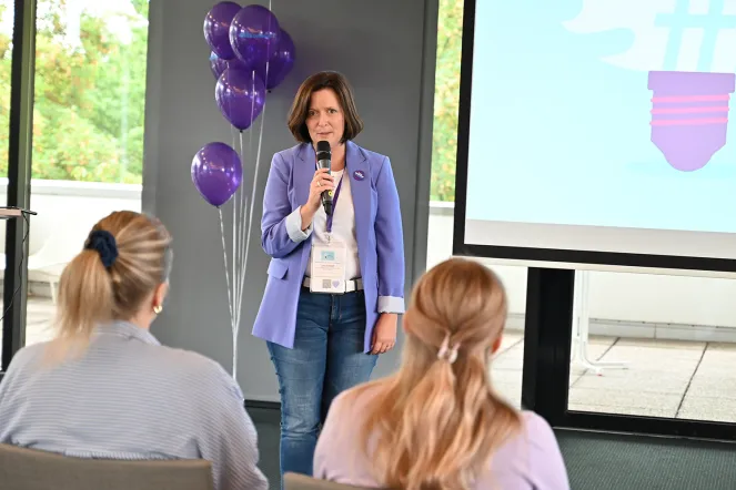 Jana Achtert beim HR-Barcamp West in Düsseldorf