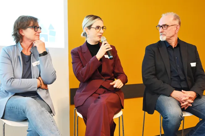 Norika Creuzmann, Nina Baumann und Uwe Schulz
