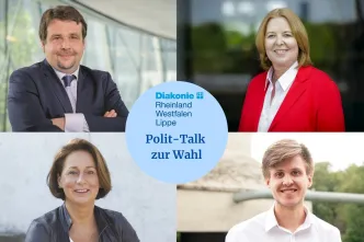 Fotocollage mit NRW-Politikern zum Diakonie RWL-Polittalk (Collage: Claudia Broszat)